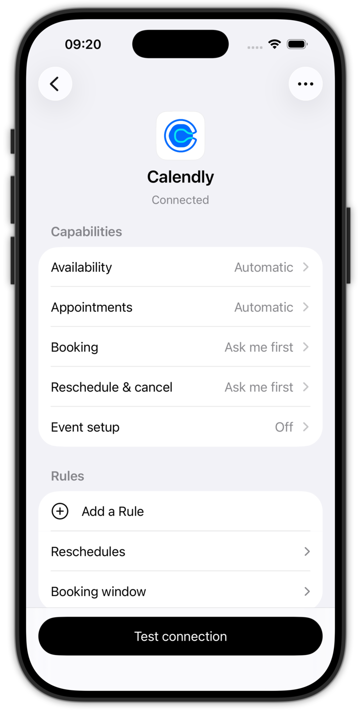 Capabilities grouped into a few human-readable permissions.
